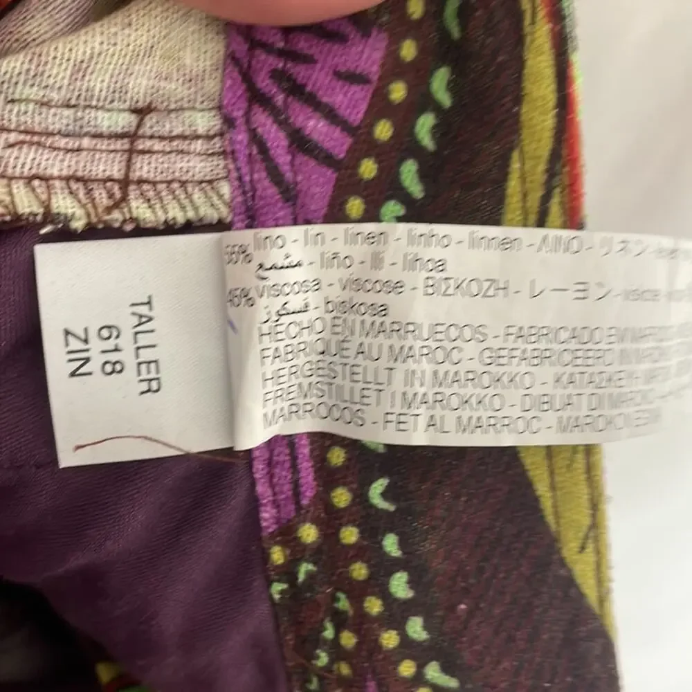 NWOT Zara purple floral linen pants